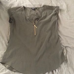 Green express top size S with gold details